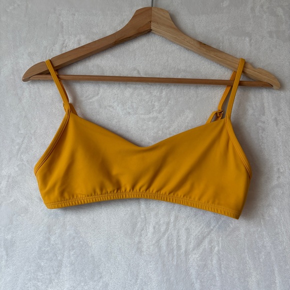 Jolyn womens yellow orange Eryn Bralette bikini swimsuit top size medium - Picture 1 of 7